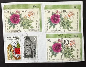 NEW ZEALAND 2000'S JOINT ISSUE WITH CHINA FLOWERS USED ON PAPER -S17510 - Picture 1 of 1