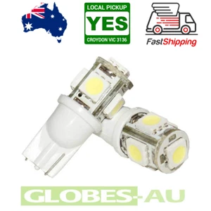 5x 12V LED T10 COOL WHITE LIGHT Camper Bulb Globe Garden Wedge 5 SMD Car 194 168 - Picture 1 of 3