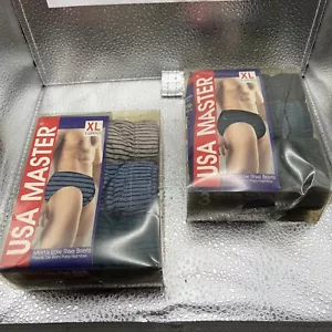 6 Pairs Mens Soft Cotton Low Rise Striped Briefs Underwear Assorted Colors Small - Picture 1 of 4