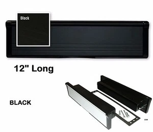 Moderno buzón negro 12" placa de letras: con pinceles D30 - Imagen 1 de 3