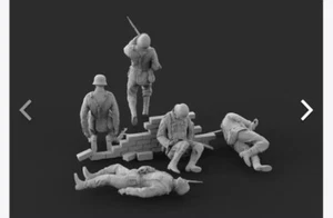 Impreso en 3D 1/72 Segunda Guerra Mundial soldados caídos alemanes modelo liso de 5 personas - Imagen 1 de 5