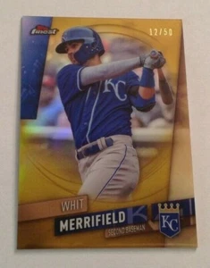 2019 Topps Finest WHIT MERRIFIELD Royals GOLD REFRACTOR #12/50 MADE SSP #43 - Picture 1 of 1