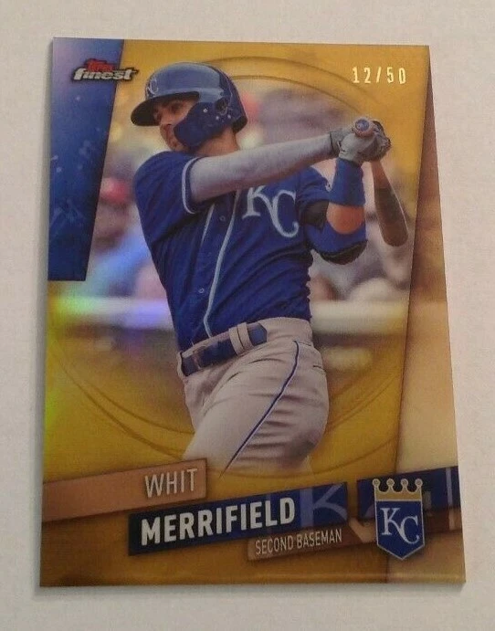 2019 Topps Finest WHIT MERRIFIELD Royals GOLD REFRACTOR #12/50 MADE SSP #43 - Image 1 of 1