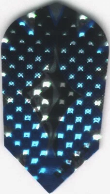 Slim Blue Dimplex Diamond Shield Dart Flights: 3 per set