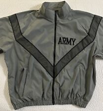 Vintage US Army Training IPFU Reflective Full Zip Windbreaker Jacket Size L Gray