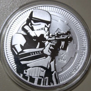 Niue 2 dólares 2018 plata #F6237 "Star Wars™- Stormtrooper™" ST-BU raro 1 oz - Imagen 1 de 6