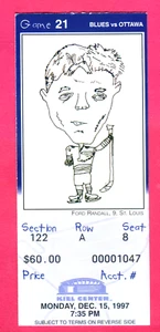 12/15/97 BLUES/SENATORS HOCKEY TICKET STUB - Picture 1 of 1