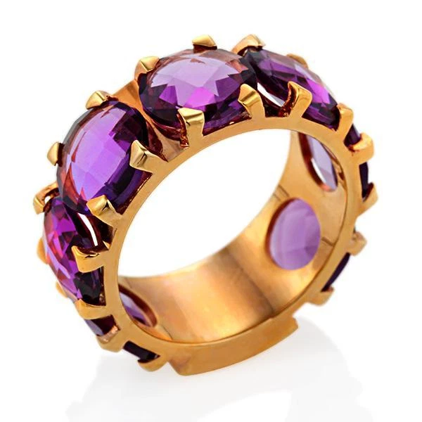 Nuevo Anillo Rebecca 5.04ctw Hydro Amathyst Royalty ~ (1) Talla 7 y (1) Talla 8 Foto 1 de 1