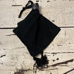 Vintage 20er Jahre Stil erweiterbare schwarze Handtasche Bettler Tasche - Bild 1 von 10