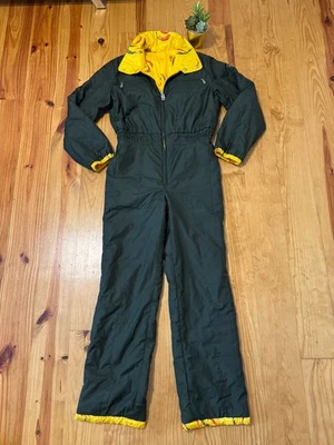 Bogner One Piece Ski Suit Womens 38 Snowsuit Green Reversible Green/Gold Vintage - Image 1 of 4