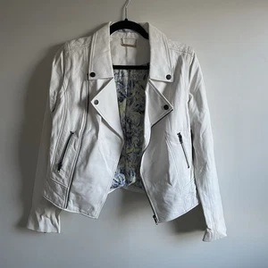 Lovers & Friends Faux Leather White Jacket Size S - Picture 1 of 6