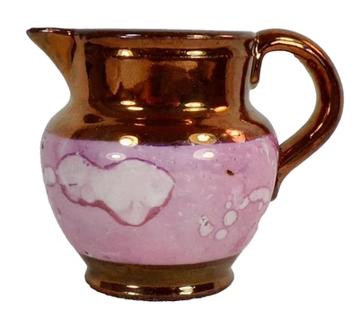 Juguete miniatura crema brillo cobre y rosa Inglaterra antiguo como está #67 Foto 1 de 4