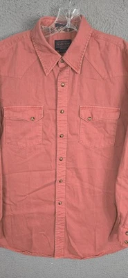 Camisa a Presión Pendleton Laramie Perla Hombres Talla Grande Salmón Algodón Occidental Foto 1 de 4
