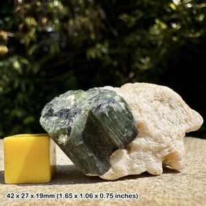 Green Tourmaline Crystal Natural Healing Stone Raw Elbaite Mineral Specimen - Picture 1 of 1
