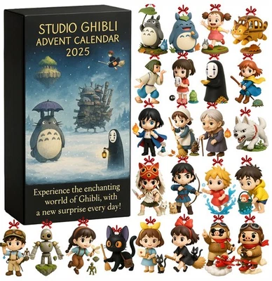 2025 Classic For Studio Ghibli Anime Advent Calendar 24Days Christmas 2D - Image 1 of 4