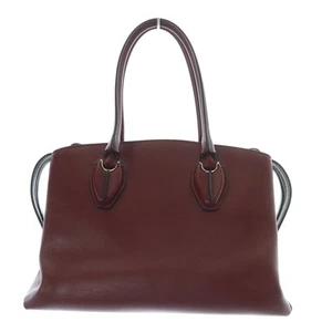 Tod'S D-Styling Tote Bag Handbag Leather Bordeaux /Yo11 Women - Picture 1 of 10