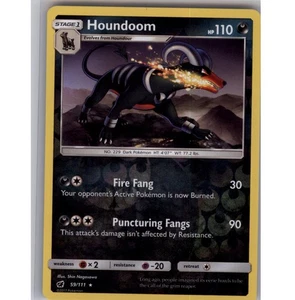 Houndoom Raro SM - Crimson Invasion 59/111 Casi Nuevo - Imagen 1 de 2