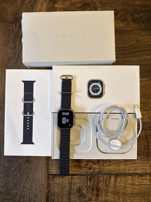 Apple Watch Ultra 1 titânio 49 mm desbloqueado celular Wi-Fi - Imagem 1 de 4
