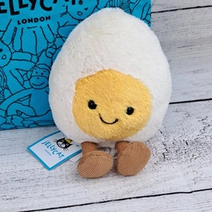 Jellycat Amuseables Happy Boiled Egg Small Plush Toy With Tag And Dust Bag - Picture 1 of 18