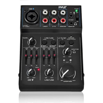 Pyle Digital 3-Channel Mixer DJ Controller Audio Interface w/USB Port PAD30MXUBT - Image 1 of 4
