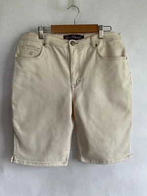 Шорты-бермуды кремовые A2 Gloria Vanderbilt размер 12. B-2-6 - Изображение 1 из 4