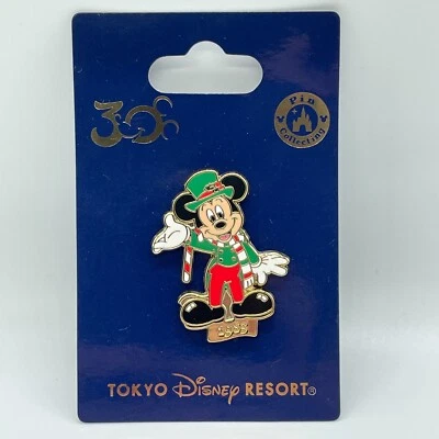 Tokyo Disney Resort Pin TDR 30th Collectible Mickey No.2 Christmas Fantasy 1983 - Image 1 of 3