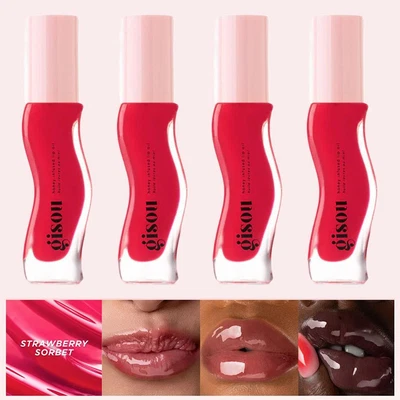 MARKENLOS Gisou Honey Infused Lip Oil - STRAWBERRY SORBET - Full Size - NEW NIB 2025