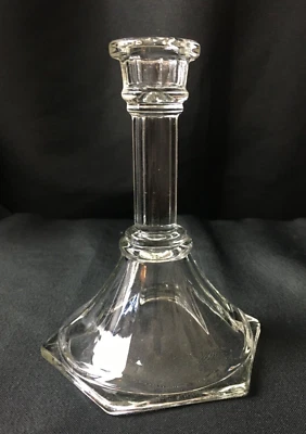 Candelabro cónico diseño columna vidrio transparente interiores hogar 6" Foto 1 de 2