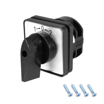 UXCELL Changeover Switch 3 Position Rotary Selector Cam Switch 4 Terminals Momentary