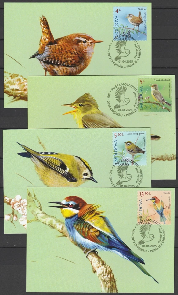 Moldova 2025 Birds, Songbirds Maximum Cards - Image 1 of 1