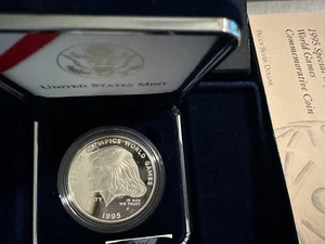 1995 Special Olympics Commemorative Proof Silver Dollar with Box & COA - Picture 1 of 1