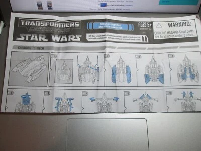 Star Wars Transformers Crossover General Grievous to Starfighter Instrucciones Foto 1 de 2