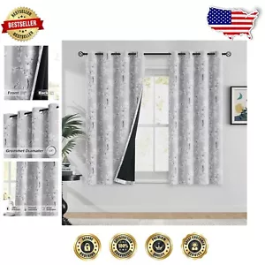 Elegant Thermal Insulated Floral Curtains, 54" x 50" – Perfect for All Rooms - Picture 1 of 12