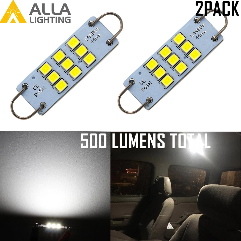 Alla LED 6K White 44MM Courtesy Light Bulb|Dome Light Bulb|Underhood Light Bulb - Image 1 of 4