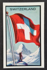 Vintage 1963 Switzerland Topps Flags Midgee Mini Card #85 (Pretty Sharp)