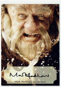 The Hobbit The Desolation of Smaug Auto MH-P Mark Hadlow Dori the Dwarf #16/75