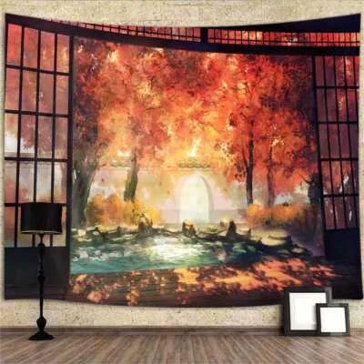 Herbst Japan Anime Poster XXL Wandteppich Wandbehang Fototapete Foto Hintergrund - Bild 1 von 4