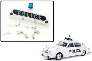 Scalextric W11954 Policía Luz Letrero Ala Espejos Limpiaparabrisas Para Jaguar MK2 Policía - Imagen 1 de 2