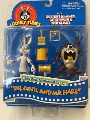 BUGS BUNNY TASMANIAN DEVIL MR. DEVIL AND MR. HARE LOONEY TUNES FIGURE PLAYMATES - Image 1 of 4
