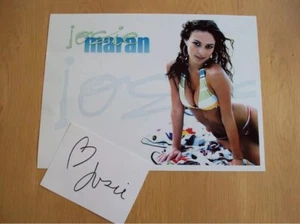 JOSIE MARAN SIGNIERTE KARTE & 8"X10" GLANZFOTO AUTHENTISCHE FILMMEMORABILIEN - Bild 1 von 2
