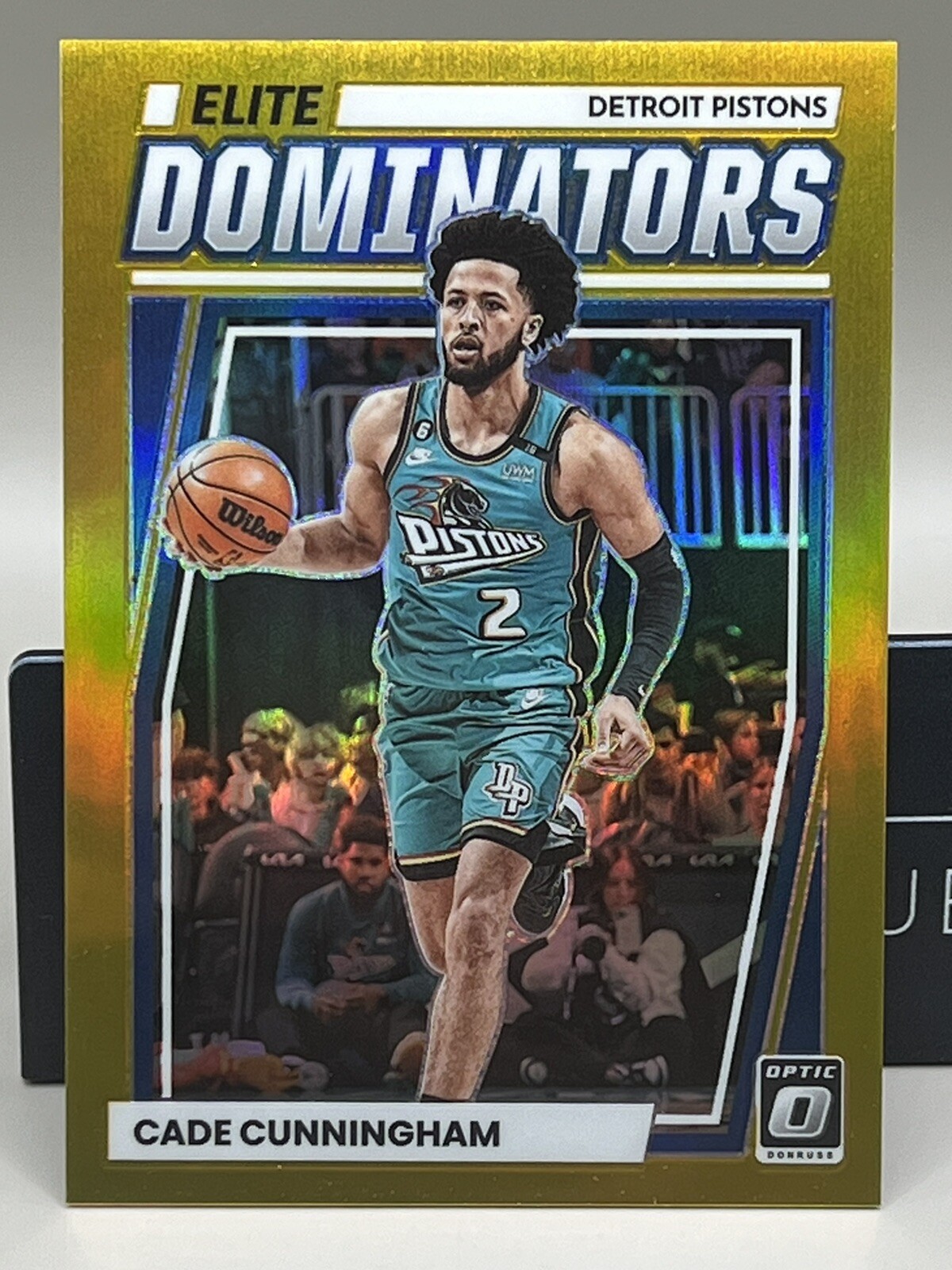 2022-23 Panini Donruss Optic Cade Cunningham Gold Prizm Elite Dominators 5/10