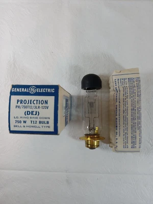 GE Projection Bulb Lamp PH - 750T - 3LR-120V (DEJ) 750 W  T12 Bell & Howell Type - Image 1 of 2