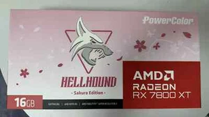 Power Color Radeon RX 7800 XT GDDR6 16GB 16G-L/OC/SAKURA Graphic Card Origin NEW - Picture 1 of 5