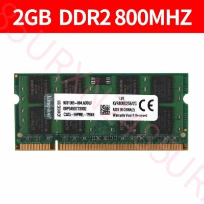 Memoria portátil 2GB 1G PC2-6400 DDR2 800Mhz 200Pin KVR800D2S6/2G para Kingston DE - Imagen 1 de 4