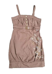 Y2K Nostalgia Disney The Cheetah Girls Brown Dress Size 10 100% Cotton - Picture 1 of 8