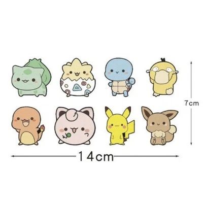 8 piezas Mini Pegatina Peeker, Tamaño Vista Trasera, Pegatina Pokemon, Kawaii Foto 1 de 3
