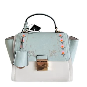 RADLEY Handbag Blue Leather Small Bag Multiway - Cordelia Street Floral RRP £219 - Picture 1 of 10