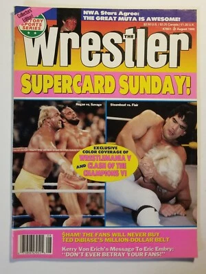 The Wrestler AGOSTO 1989 SUPERCARD DOMINGO Mania 5 Hulk Macho CLASH6 FLAIR BARCO DE VAPOR Foto 1 de 4