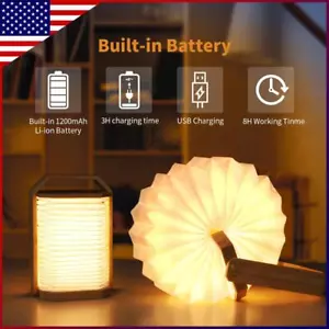LED Book Lamp Night Lights, USB Rechargeable Warm White Kids Bedroom Lighting... - Picture 1 of 14