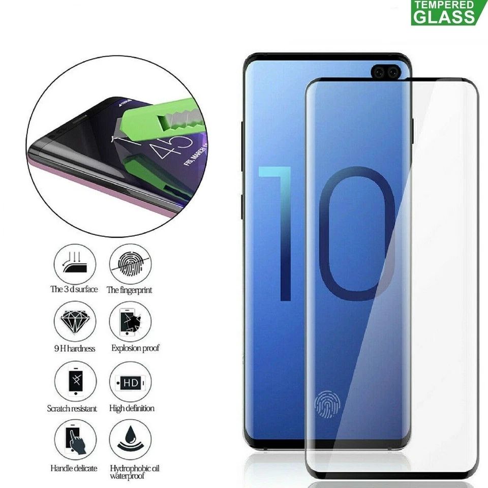 Película protectora de pantalla de vidrio templado curva 5D para Samsung Galaxy S10  Foto 1 de 1
